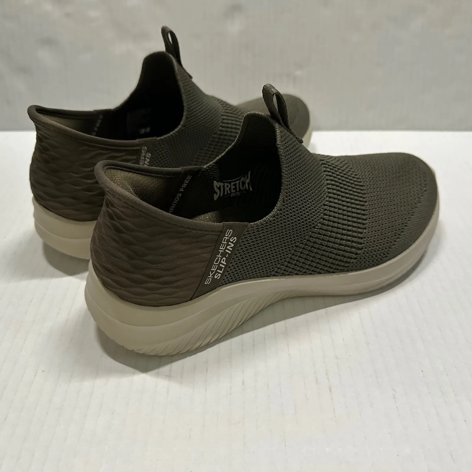 Skechers Hands Free Slip Ins Ultra Flex 3 Womens 6.5 Olive Green Sneakers Shoes - Image 9