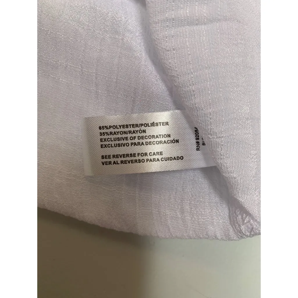 Carolyn Taylor Womens White Textured Boho Top 1X Polyester & Cotton Blend - Image 5