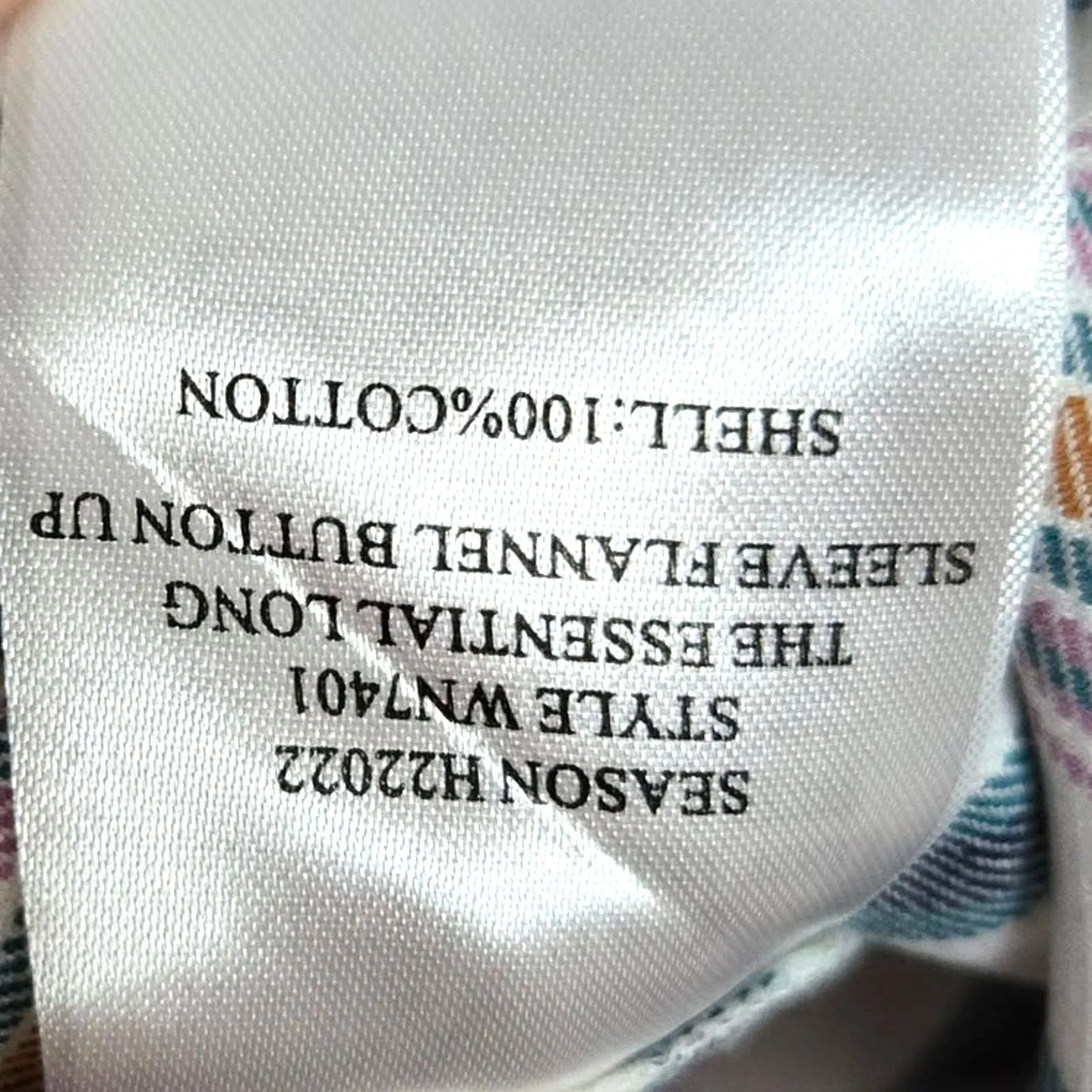 Wildfang The Essential Long Sleeve Flannel Button Up Size 2X NWT Striped Blue - Image 3