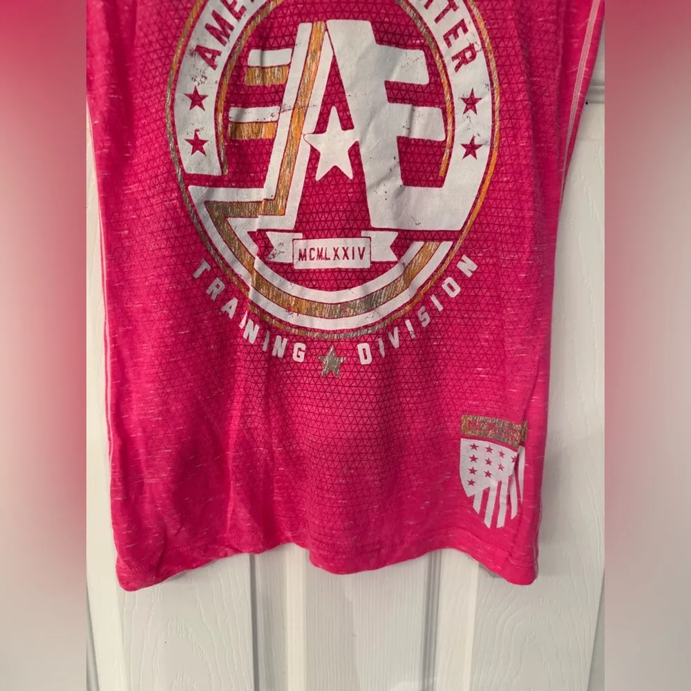 American Fighter x Affliction Women’s Pink & Gray T Shirt Size Small - Image 5
