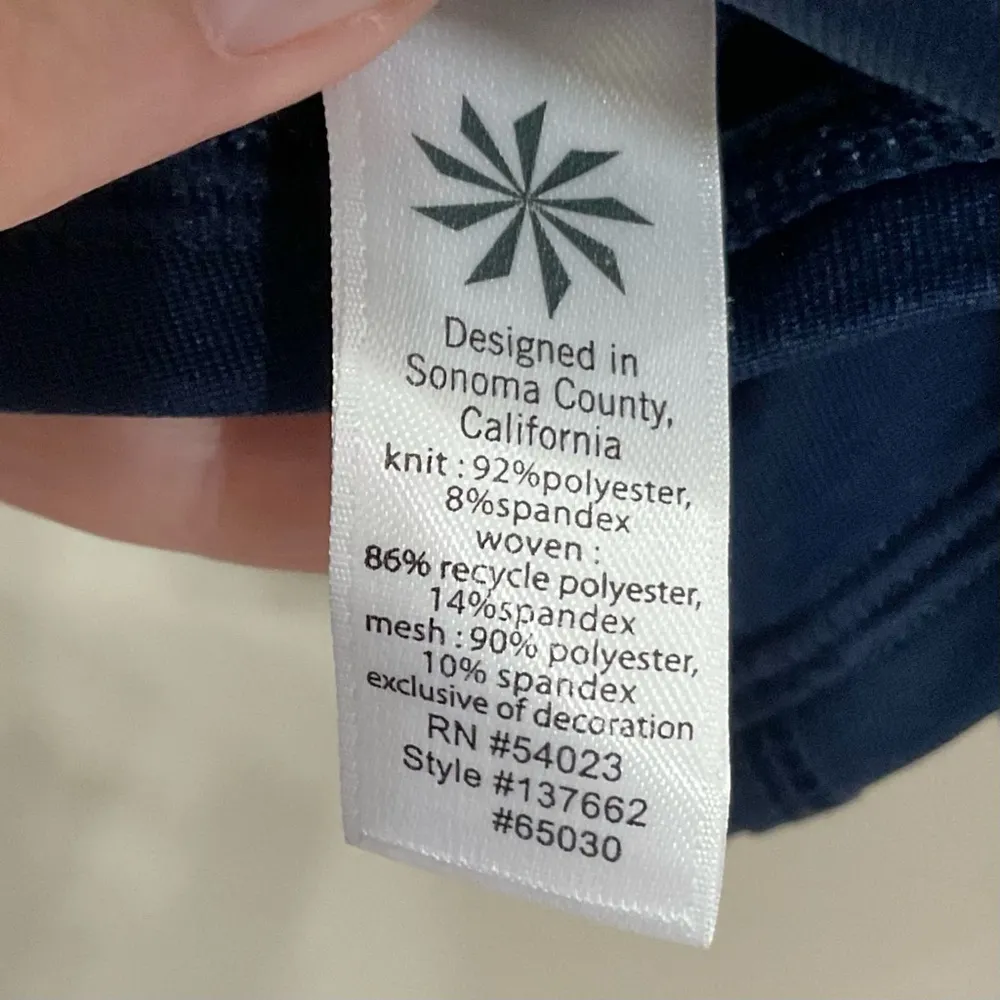 Athleta  1/2 Zip Pullover Navy Blue Tech Jacket Sz XS Active Athletic - Image 6