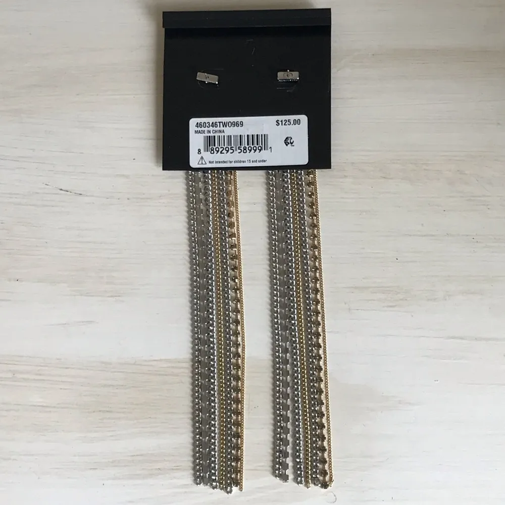 All Saints Cailin Crystal Stud Long Earrings NWT - Image 8