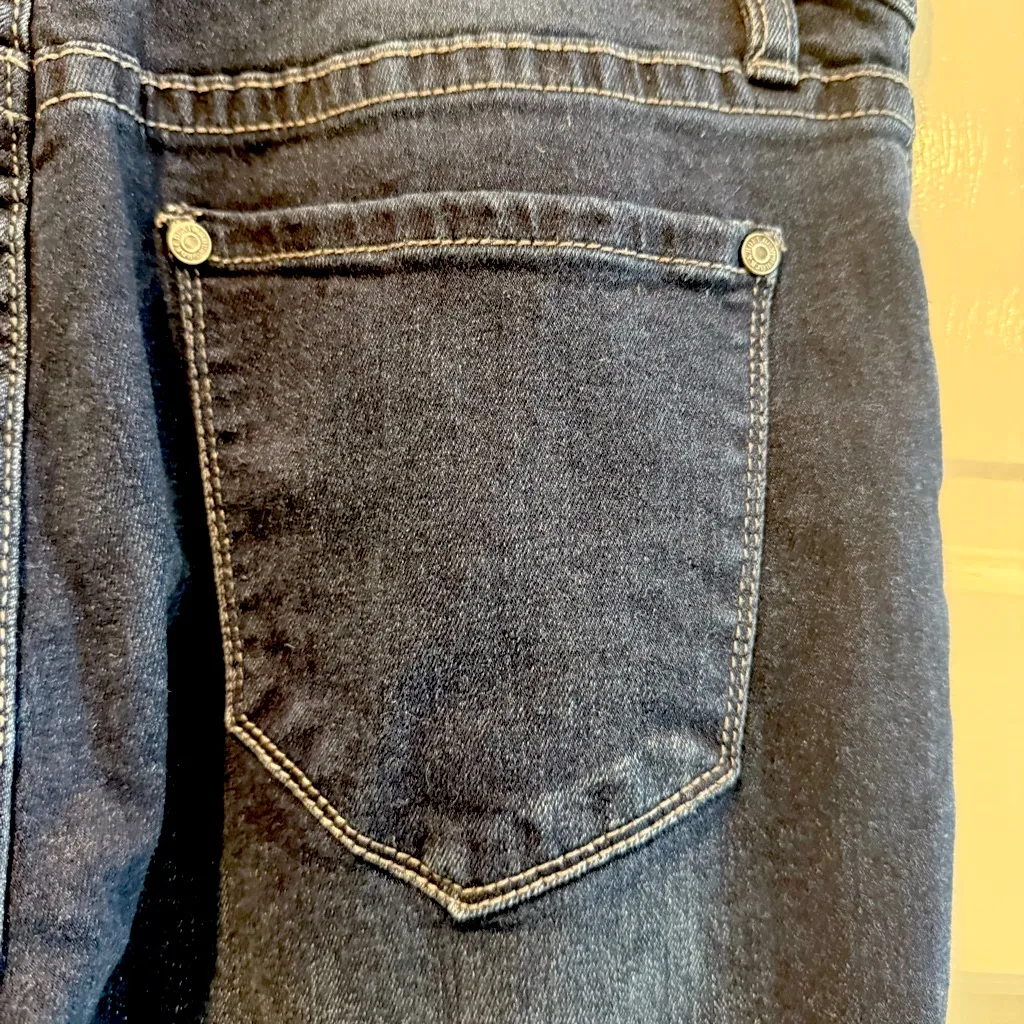 Rock and Roll Denim High Rise Flare Leg Bell Bottom Frayed Jeans Size 30 x‎ 32 Blue - Image 7