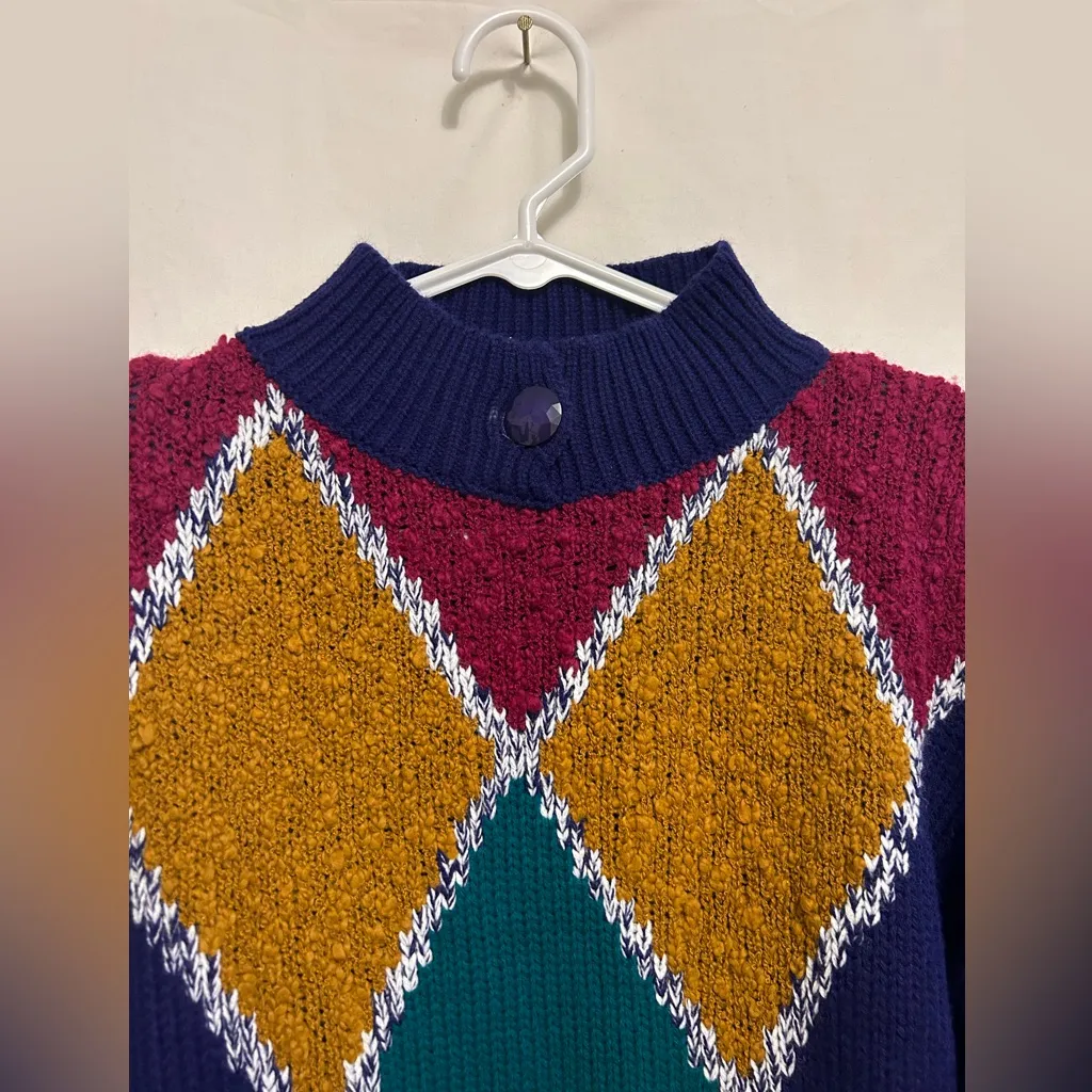Vintage Spice of‎ Life Sweater Size Large Blue - Image 2