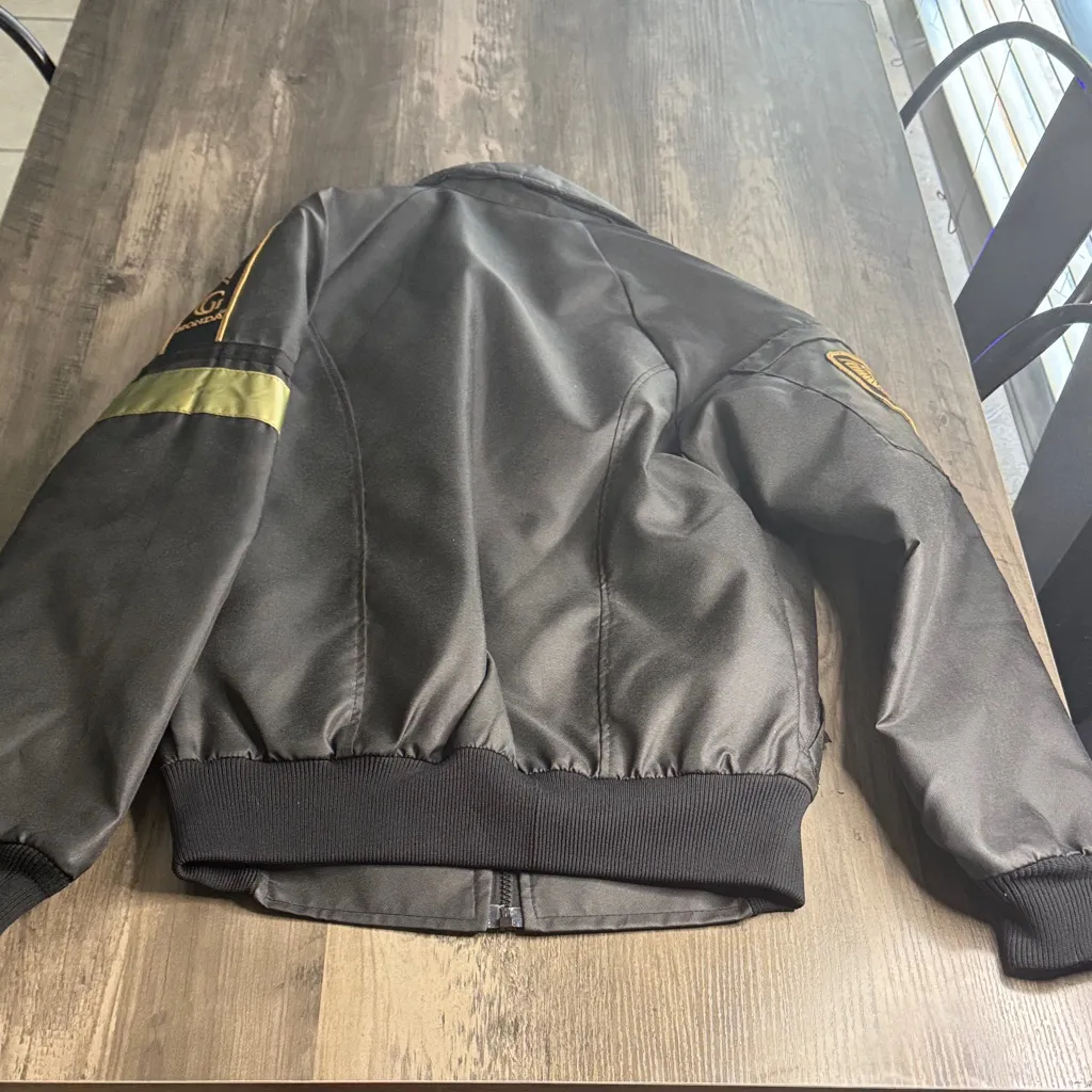 Vintage Women’s Hondaline Goldwing Black and Gold Varsity Jacket Size XS - Image 6