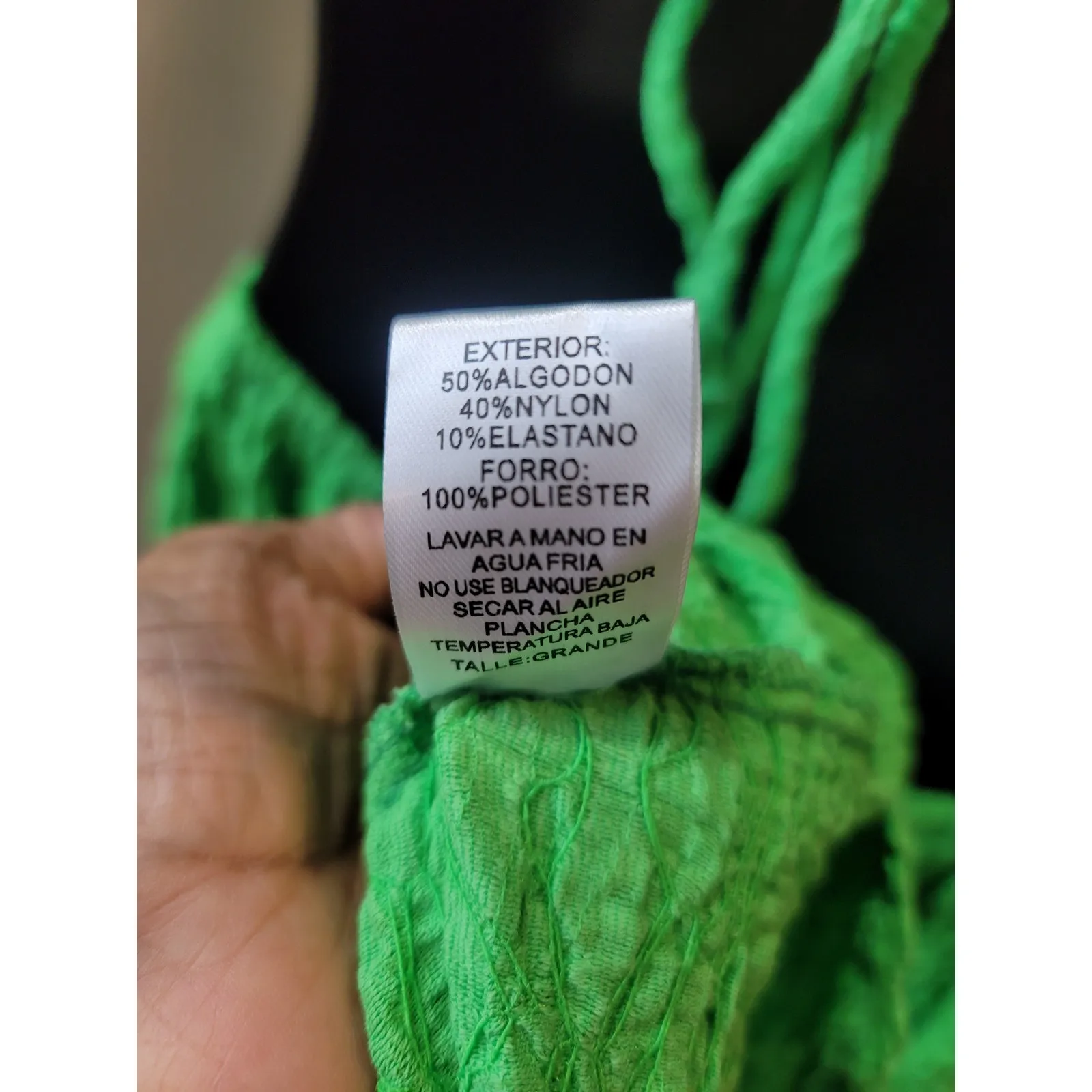 Flawless Dress Womens Large Green Textured Sleeveless Tie Front Stretchy - Image 12