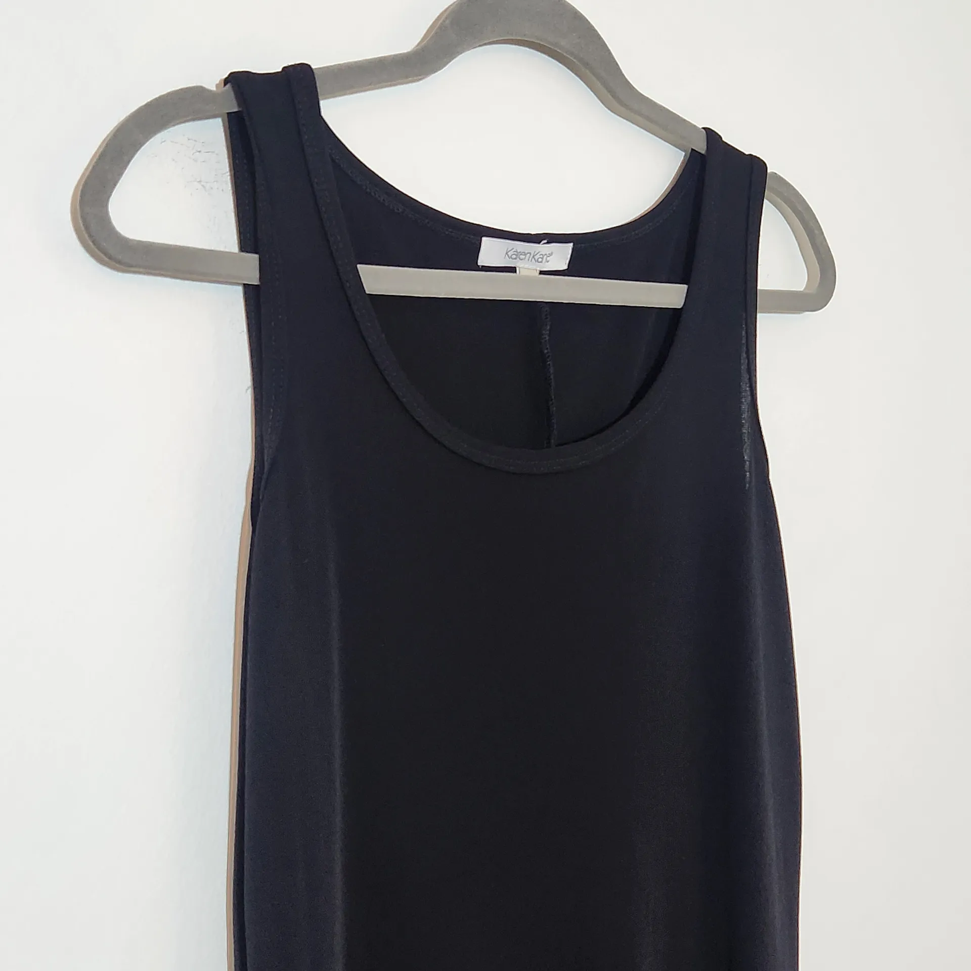 Karen Kane Sleeveless Black Midi Dress Size Medium Long Black Dress - Image 3