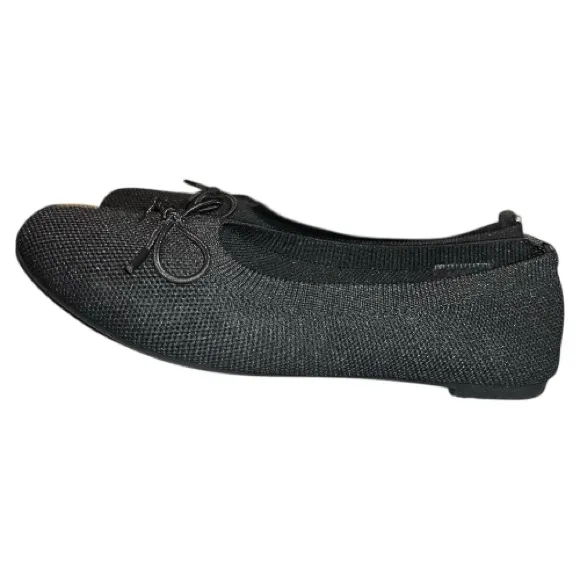 Black Ballet Flats with Bow. New Size 6 - Image 5