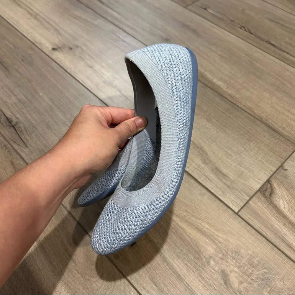 Allbirds Tree Breezers Ballet Flats Shoes Womens 7.5 Whitecap Blue Sole Vegan - Image 4