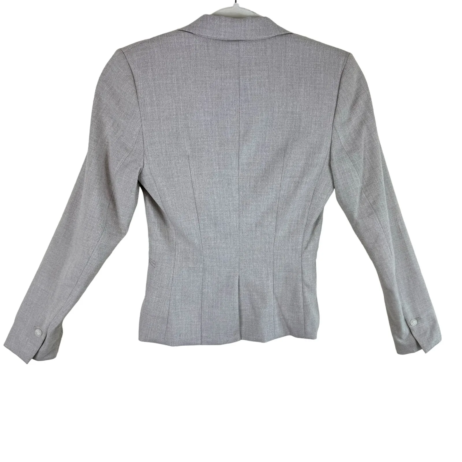 H & M Tan Single Breasted‎ Collared Lined Button Front Lined Blazer Size 0 - Image 2