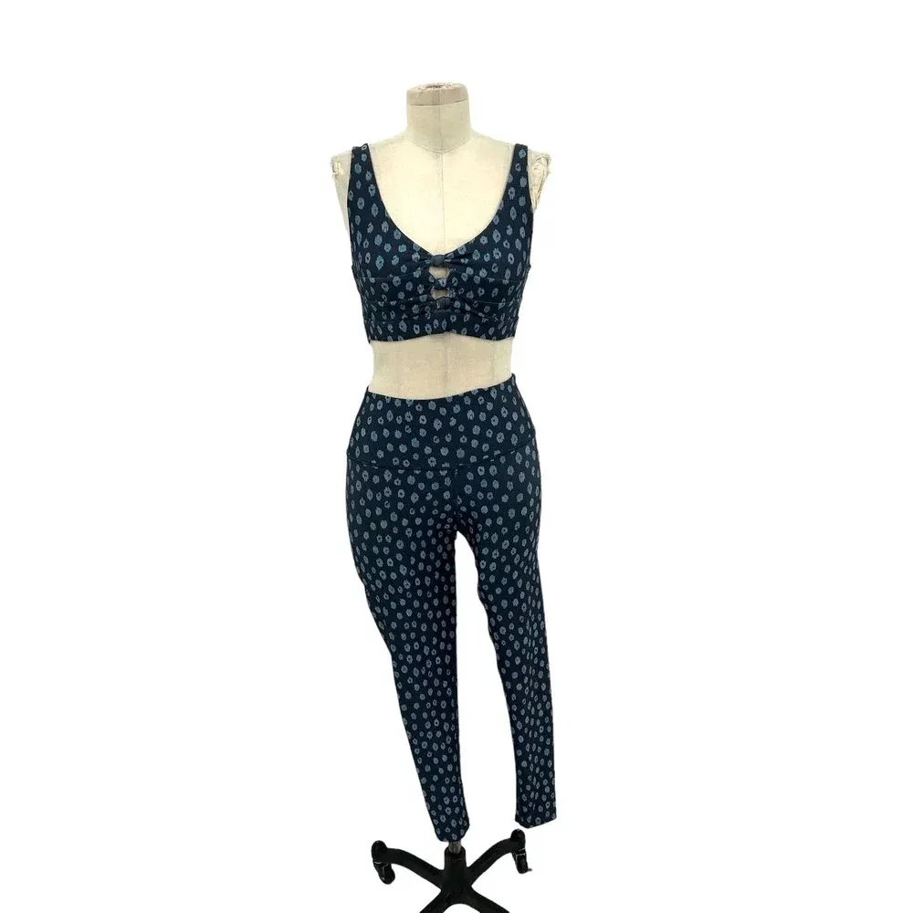 SOUL BY SOULCYCLE Ditsy Cheetah Milestone‎ Legging & Sports Bra Set Size S/M - Image 3
