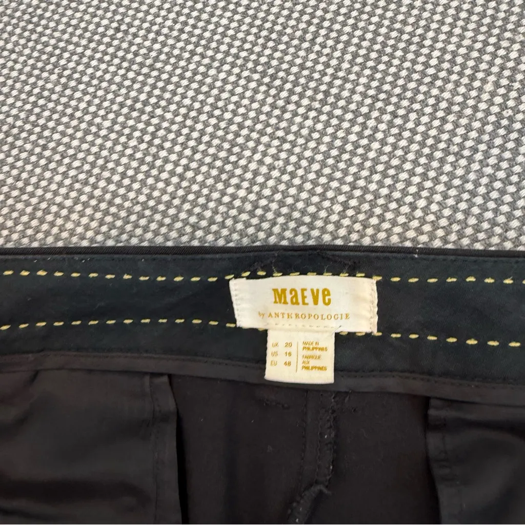 Maeve by Anthro Black The Essential Slim Kick Flare Pants Size 16 - Image 11