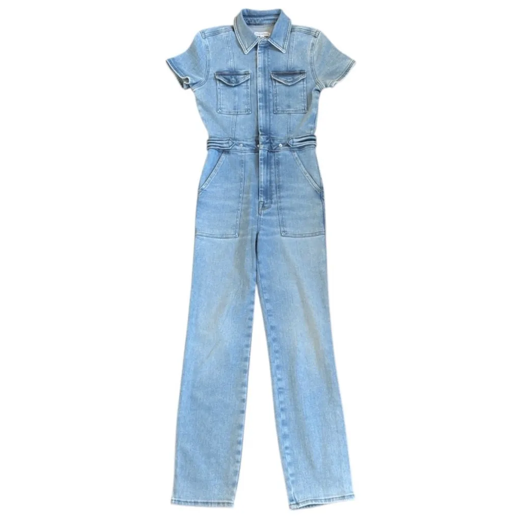 NWOT Good American Fit For Success Denim Jumpsuit Size XS Retail $199.00 - Image 5