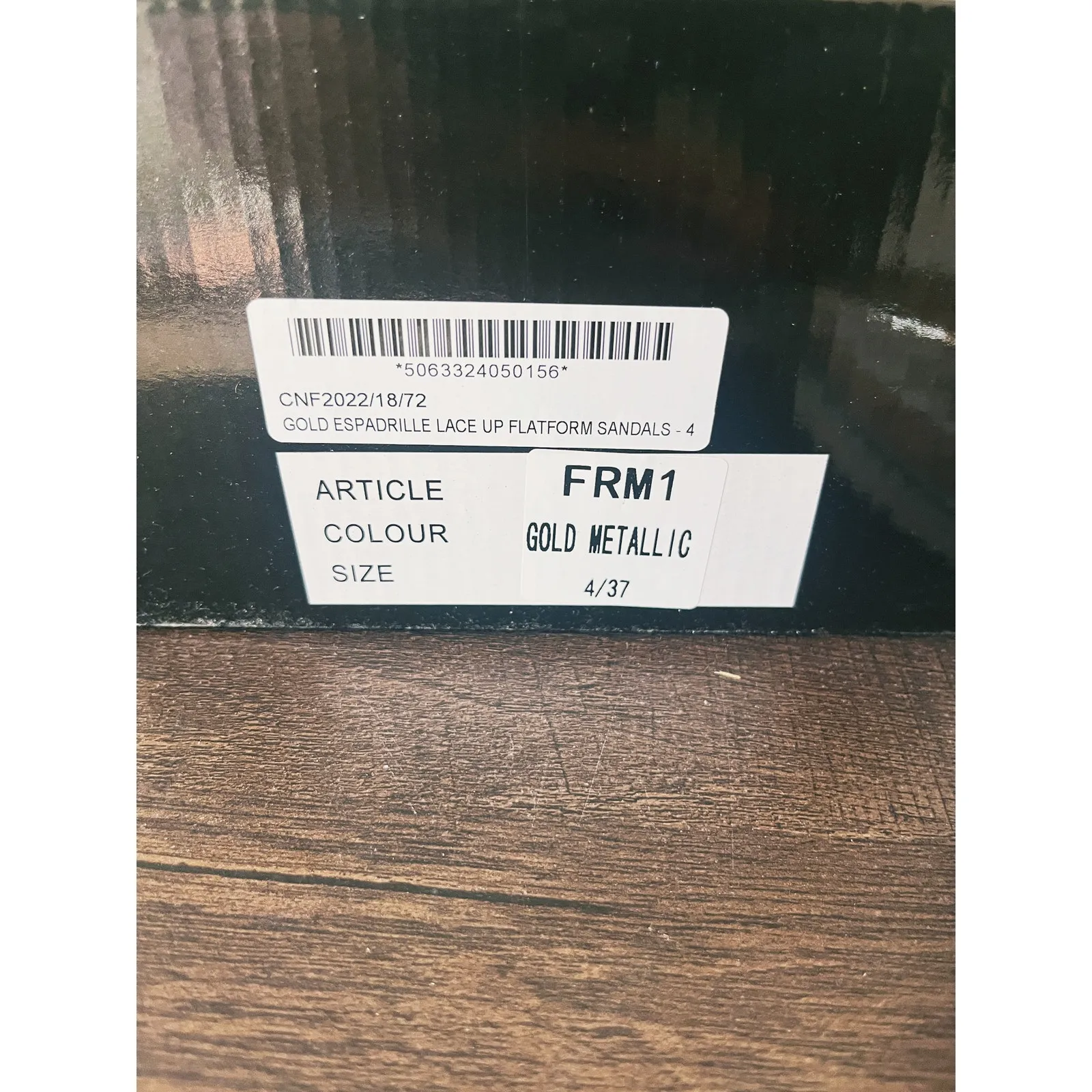 NIB PLT Espadrille Chunky Strappy Platform Sandals Size 6 Gold Vacation Boho - Image 5
