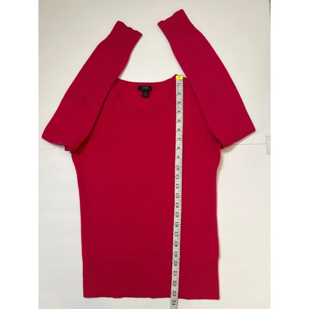 Privé Magenta Cashmere Long Sleeves Crewneck Sweater Sz S Women Pink - Image 4