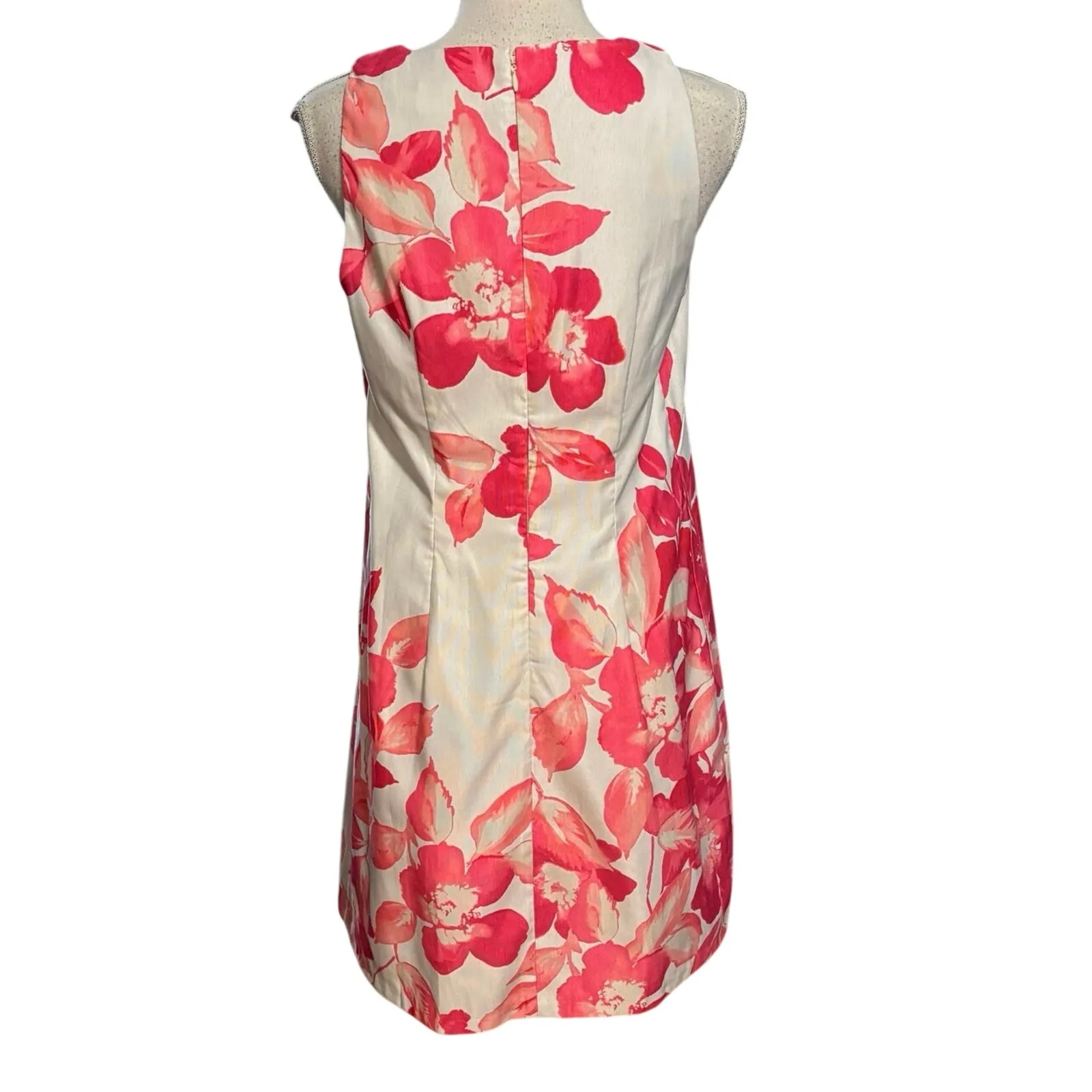 NEW Eliza J Size 8 Pink White Floral Shift Dress Spring Easter - Image 2