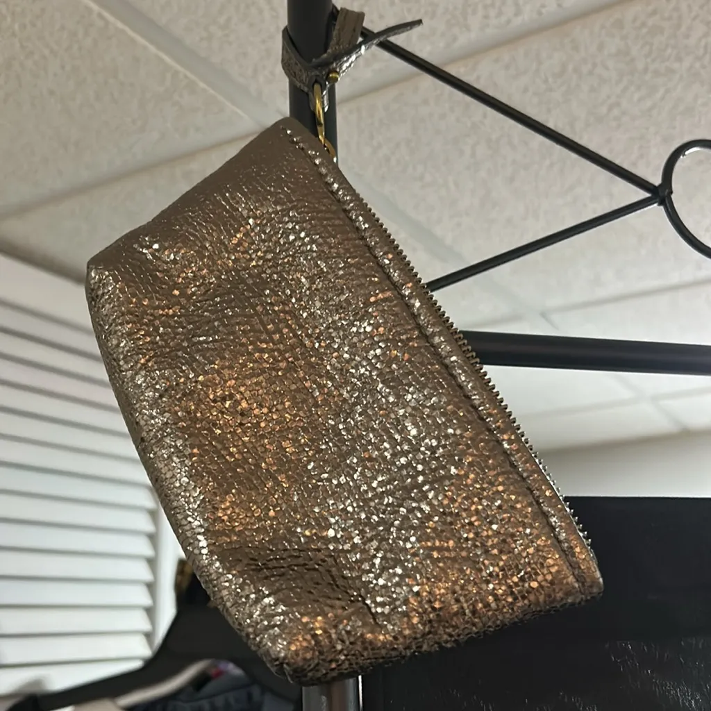 Madewell Gold/Silver Clutch Bag EUC - Image 4