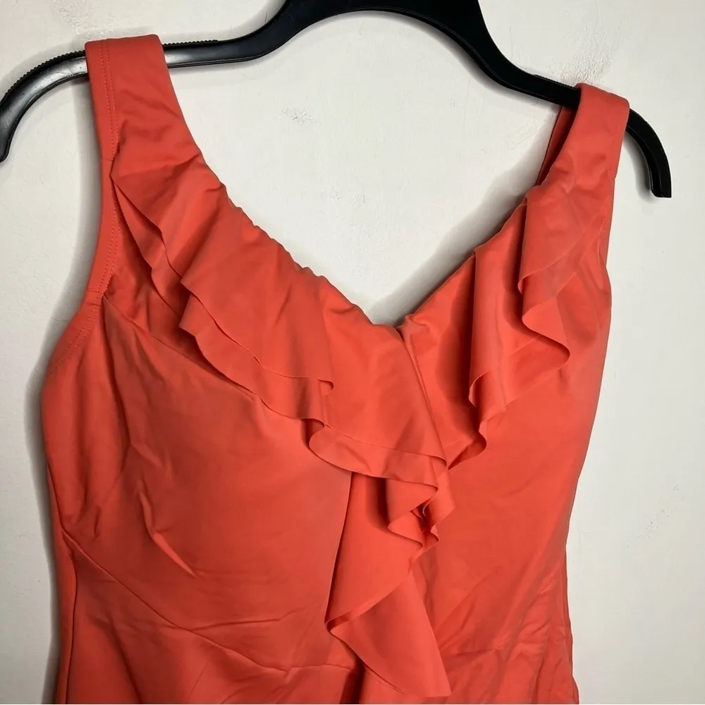 Catherines plus‎ size one piece swimsuit coral size 22W - Image 3