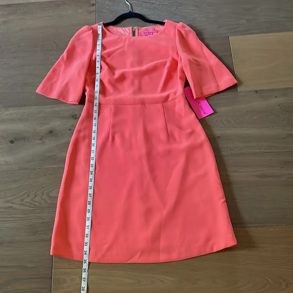 Betsey Johnson Orange/Coral Sheath Dress Size 4 NWT - Image 9