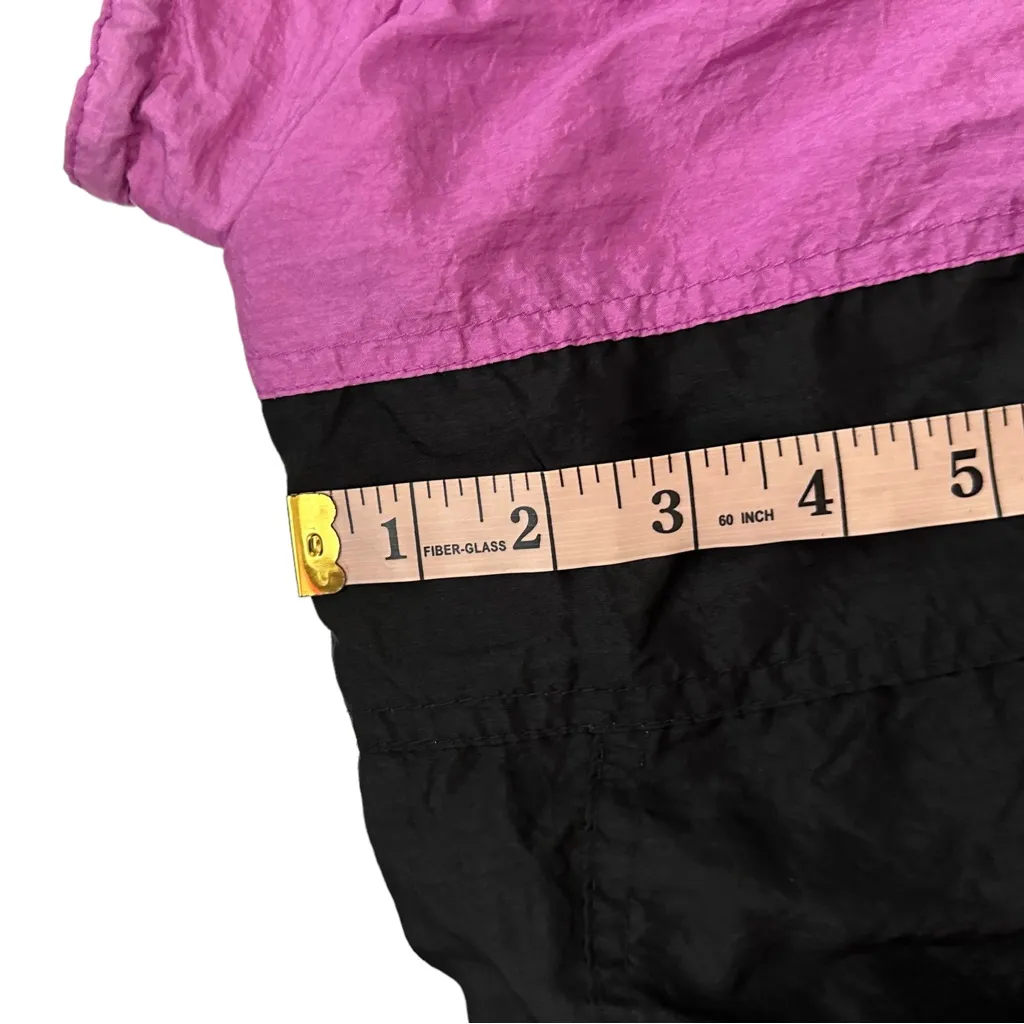 Vintage 90s Boast Cannabis Leaf Colorblock Purple Windbreaker Full Zip Large - Image 7