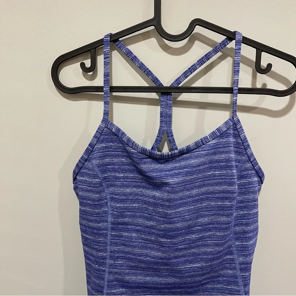 Under Armour Tank Blue Marbled Top Built in Bra - Image 2