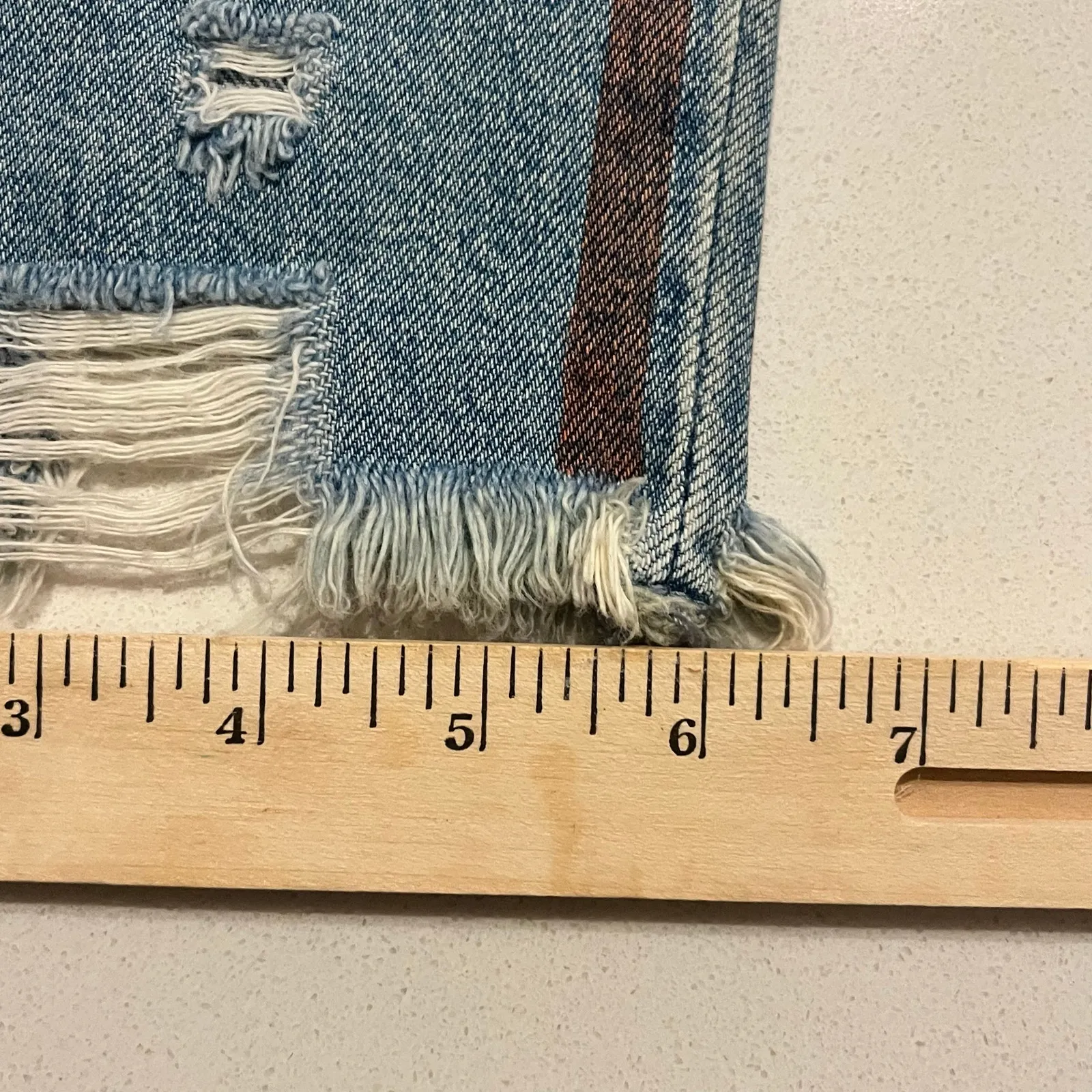 Abercrombie And Fitch Distressed Girlfriend Jeans Annie HI‎ Rise 25/0 Blue Denim - Image 5