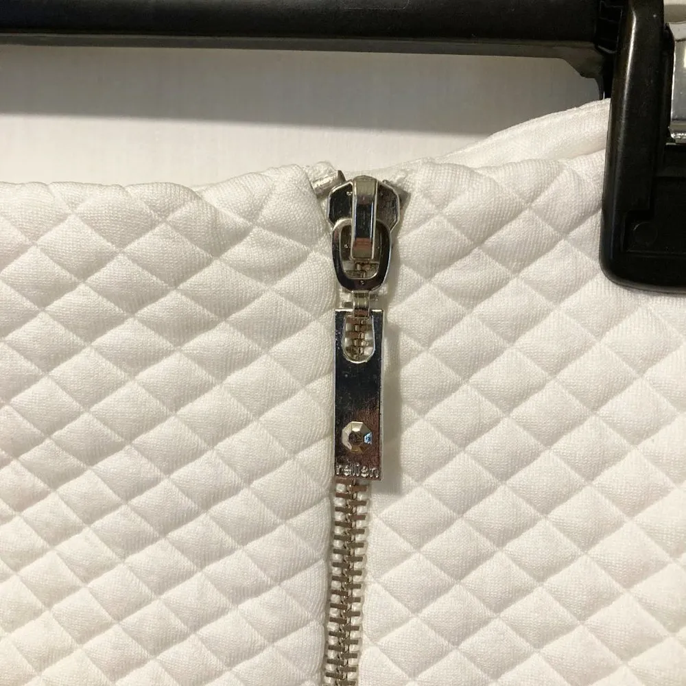 Relish women's L large front zip puff textured stretchy skirt 30 - Image 2