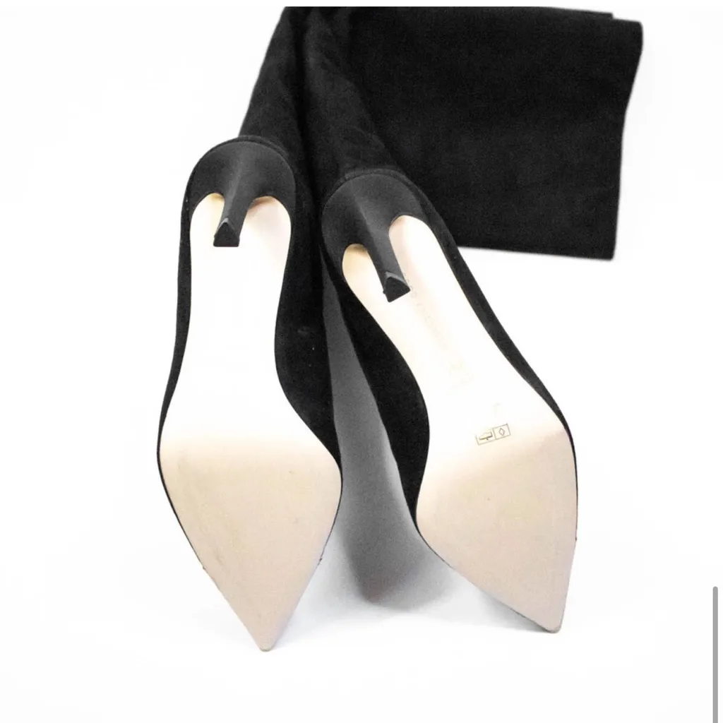 GOOD AMERICAN Suede Super Tall Stiletto Heeled Boots NEW NWOB - Image 10