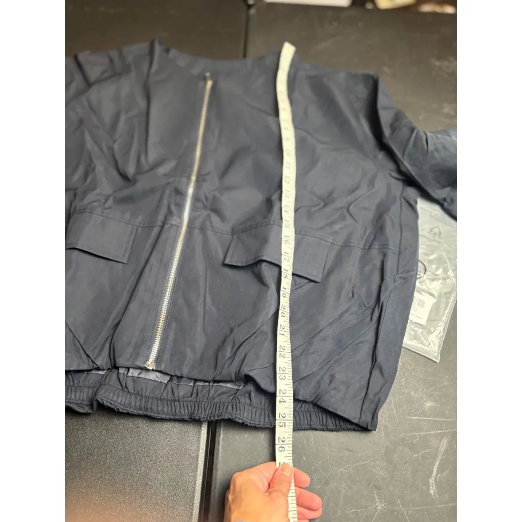 QQQ Womens black Bomber Jacket With Zipper Closure - Image 6