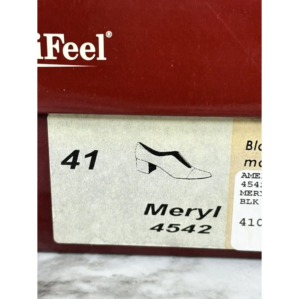 BeautiFeel Meryl Cap Toe Suede + Leather High Heels Pumps NEW Black Size EU41 - Image 4