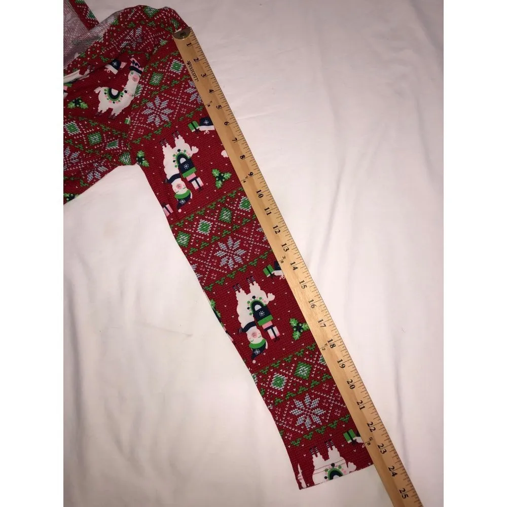 Christmas Llamas Knit Top Juniors Size L Long Sleeve Soft Stretchy Holiday - Image 7