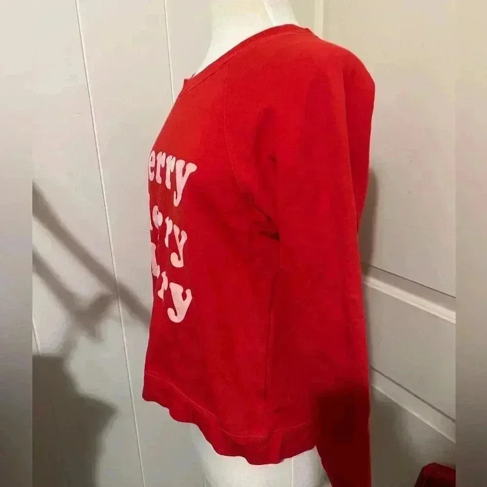 SHOW ME YOUR MUMU Merry Cole Sweater Red Christmas Size Small $98 Christmas - Image 8