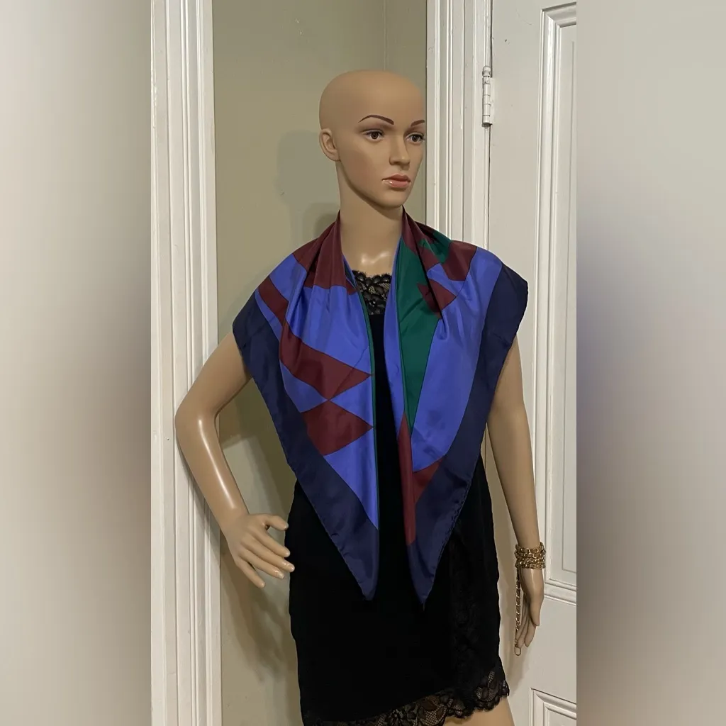Valentino Abstract Silk Scarf - Image 7