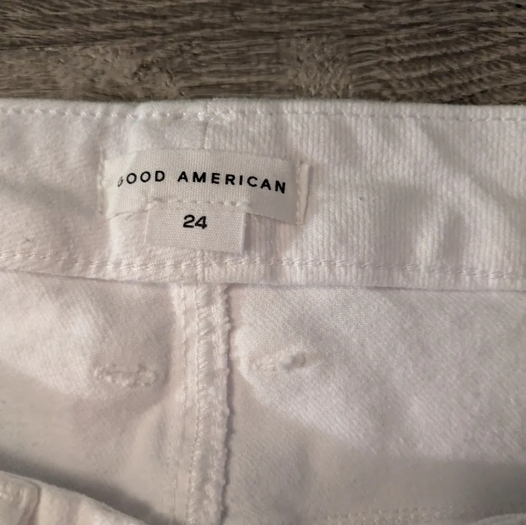 Good American White Good Waist Palazzo Jeans Size 24 - Image 5