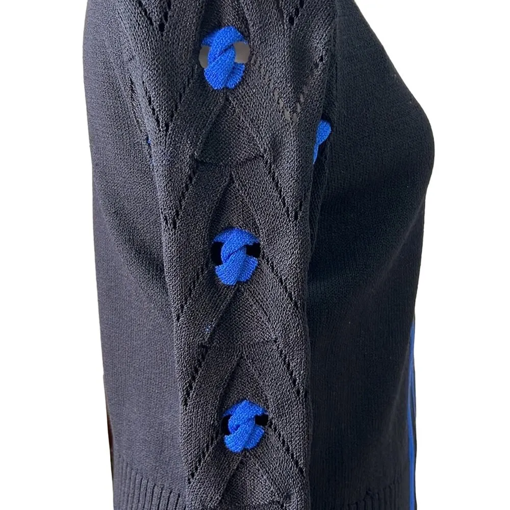 Women’s Santana knit Vintage St John zip cardigan and sleeveless dress set sz 2 - Image 5