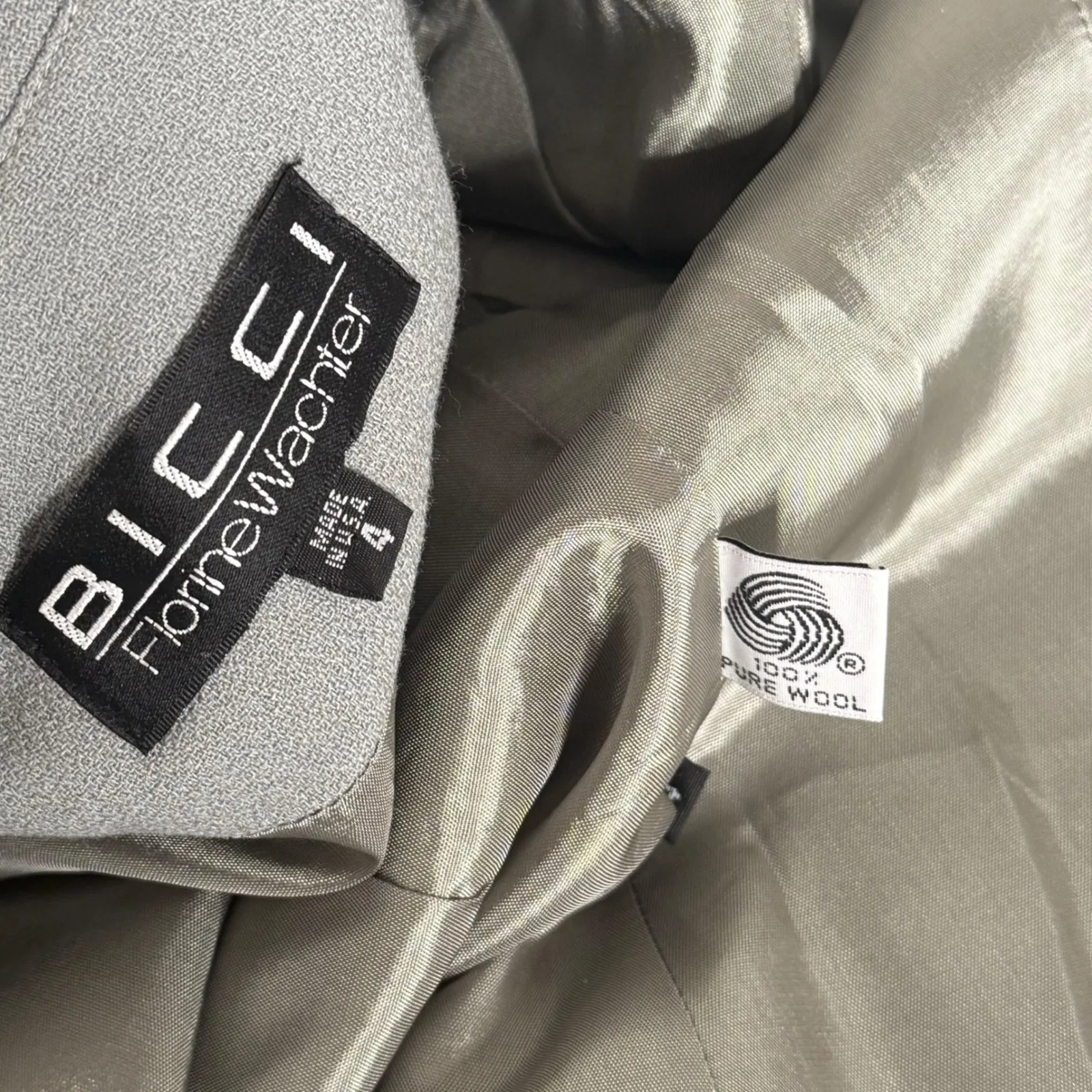 Vintage Bicci‎ Florine Watcher Blazer Womens 4 Wool Mother Of Pearl Buttons Green - Image 7