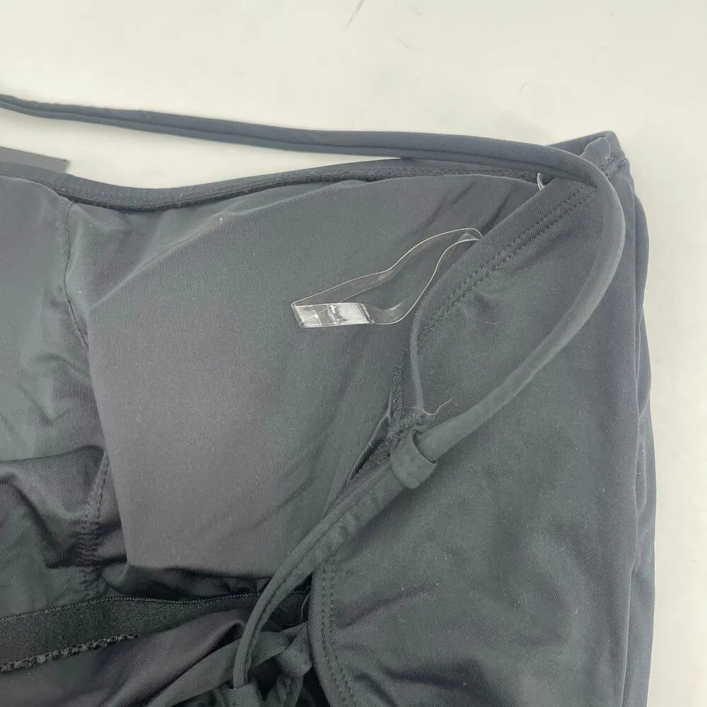 La Blanca Swimsuit Size 8 Black Goddess One Shoulder Strappy Back NWT Swim Beach - Image 13