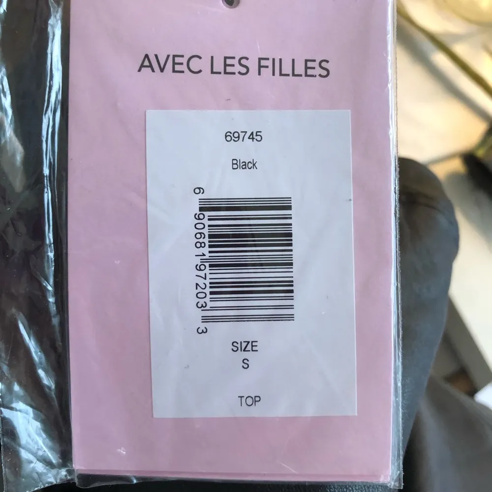 Avec Les Filles Crop Top Vegan Leather Puffed Sleeves Zipper Back Black Sz S NWT - Image 11