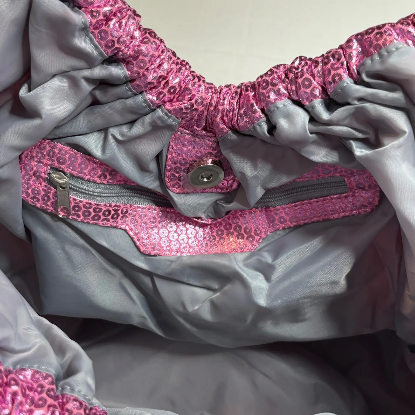 BIJOUX Limited Edition Pink Sequin Hobo Tote Bag Y2K Metallic Shoulder Bag NWT - Image 7