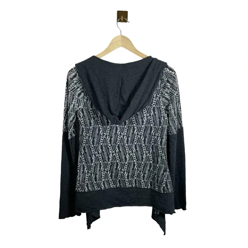 Prana Graceful Open Wrap Hooded Moonrock Cardigan in Grey Size S - Image 8