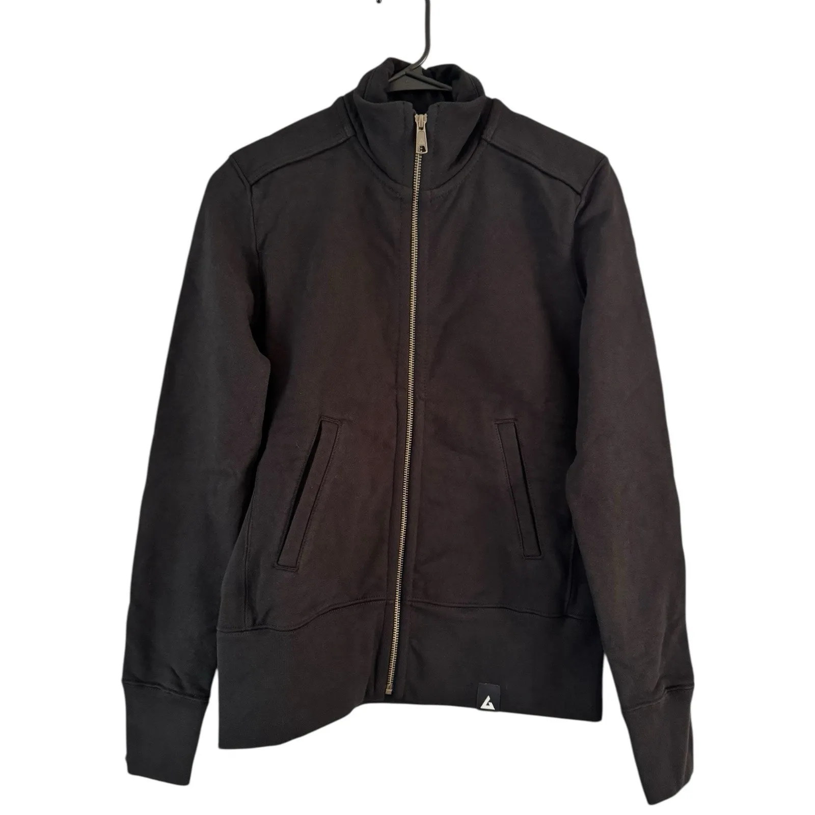 NWOT American Giant Women’s Moto Full Zip Original Heavyweight Sweatshirt XS Black - Image 4