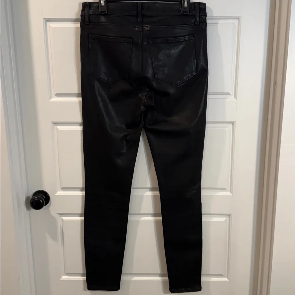 Paige Hoxton Ultra Skinny With Exposed Buttonfly in Black Fog Luxe Coating 31 - Image 9