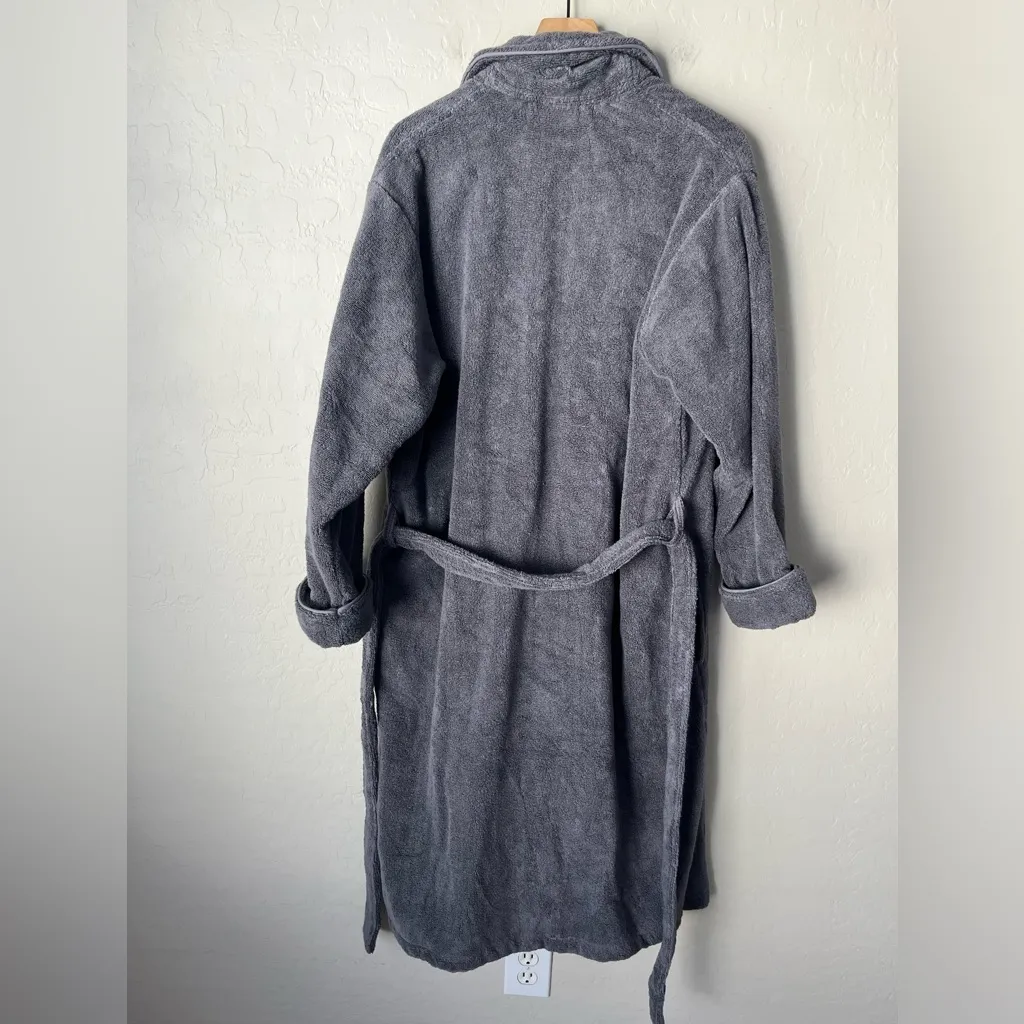 Brooklinen super plush robe graphite grey medium Gray - Image 4