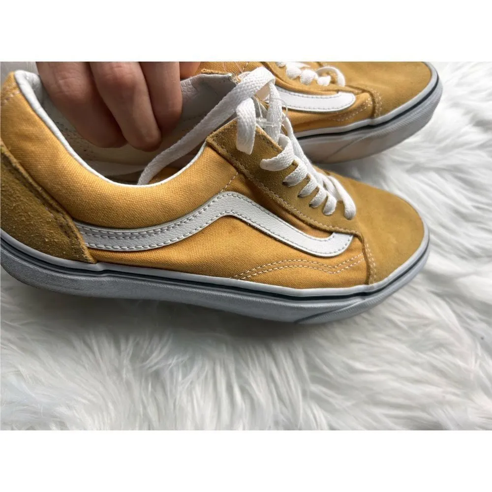 Vans Classic Old Skool Skateboard Sneaker Yellow Shoes Sz men 5.5  womens 7 - Image 3