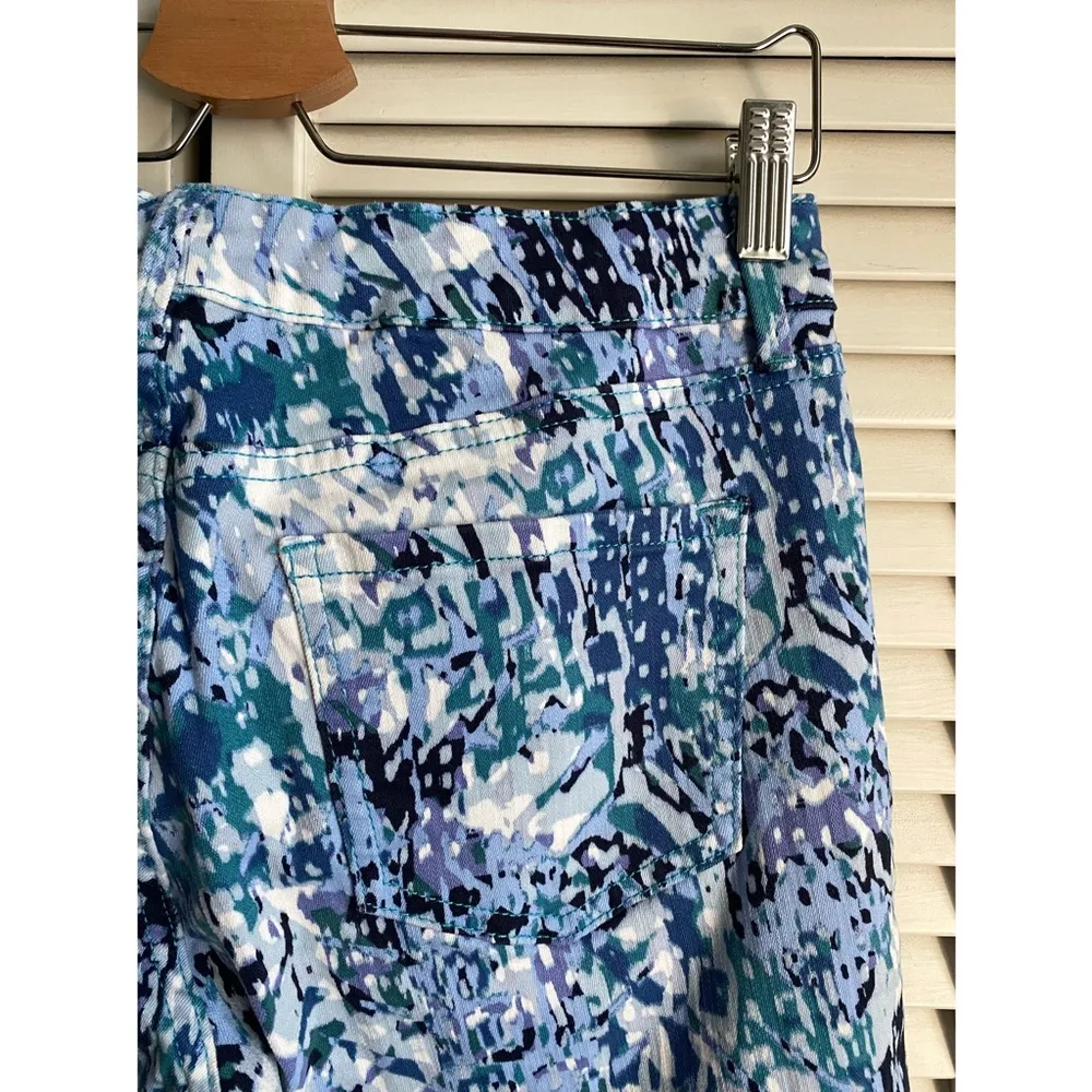 Nine West Jeans Chrystie Capris Blue Patterned Crop Pants Capri pants - Image 5