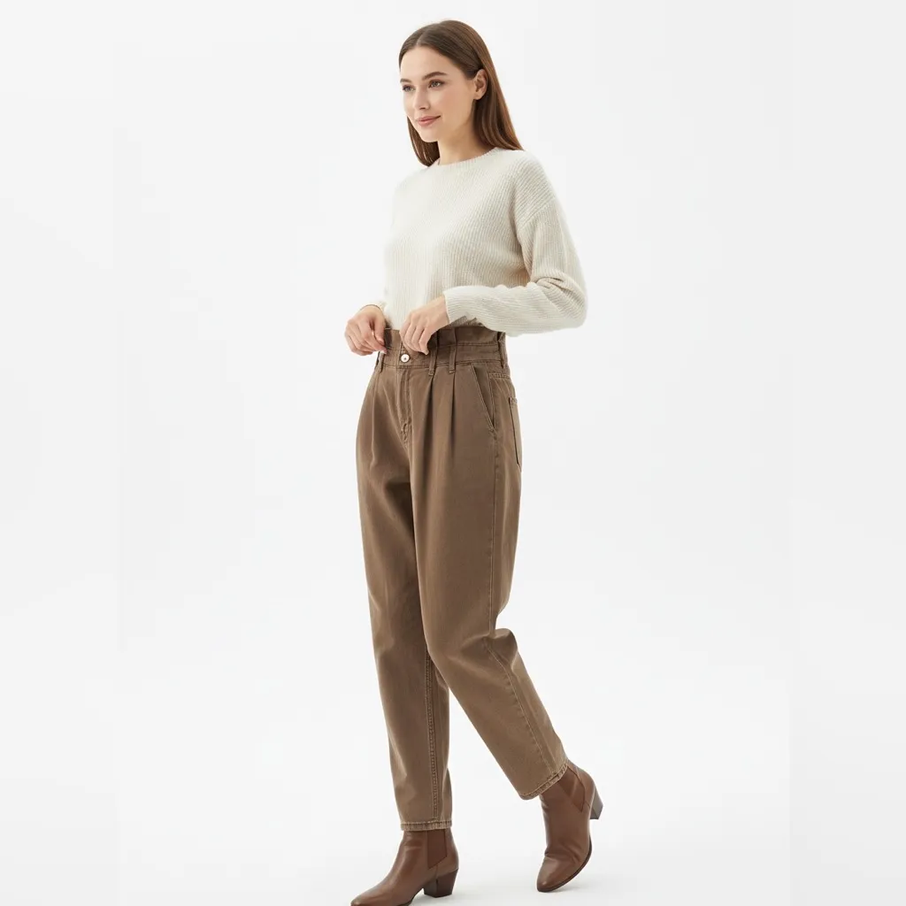 Zara Women’s Brown Paperbag pants - Image 8