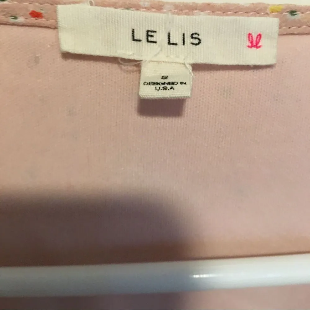LE LIS BLUSH PINK BIRTHDAY CAKE CROP BLOUSE - Image 3