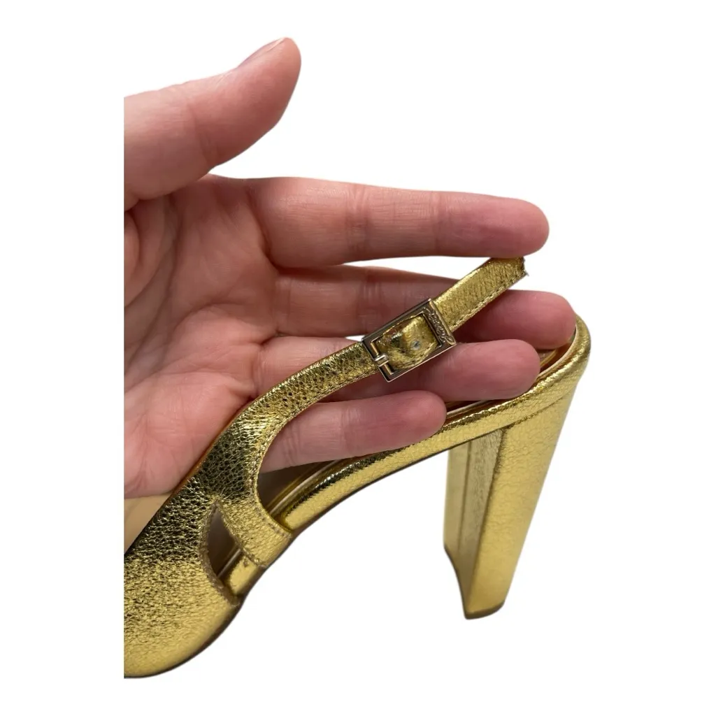 NEW! Badgley Mischka Heels Metallic Gold Heels size 6 - Image 7