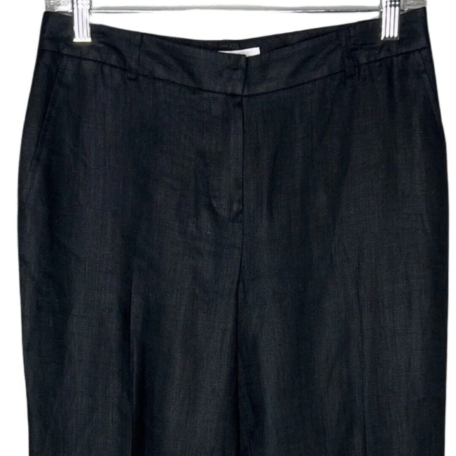 Brooks Brothers Pants Women 4 Black Linen Dress Pants Business Office Minimalist - Image 3