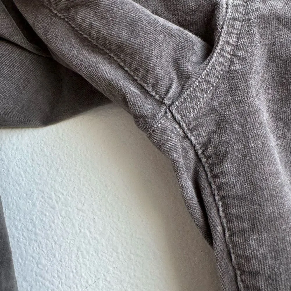 Vince Corduroy Gray Green Cargo Military Ankle Crop Pants Size 6 Small Travel - Image 5